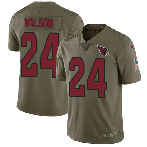 Nike Cardinals #24 Adrian Wilson Olive Men's Stitched NFL Limited Salute to Service Jersey